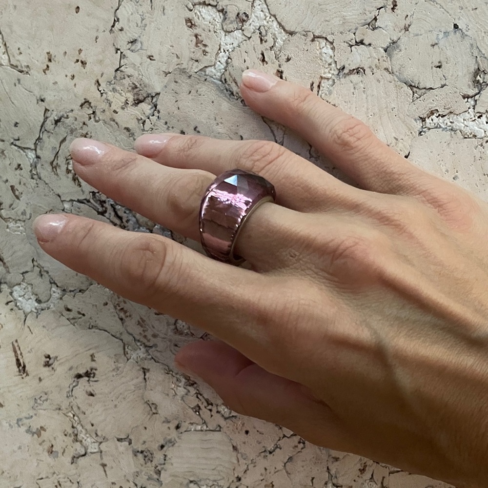 Swarovski Silver Plated Amethyst Crystal Ring - Picture 14 of 14